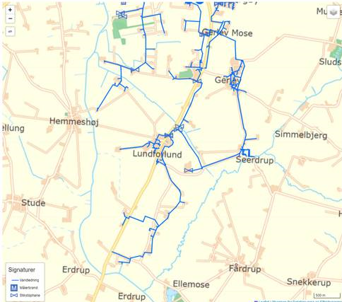 Eksempel på ledningsnetværk